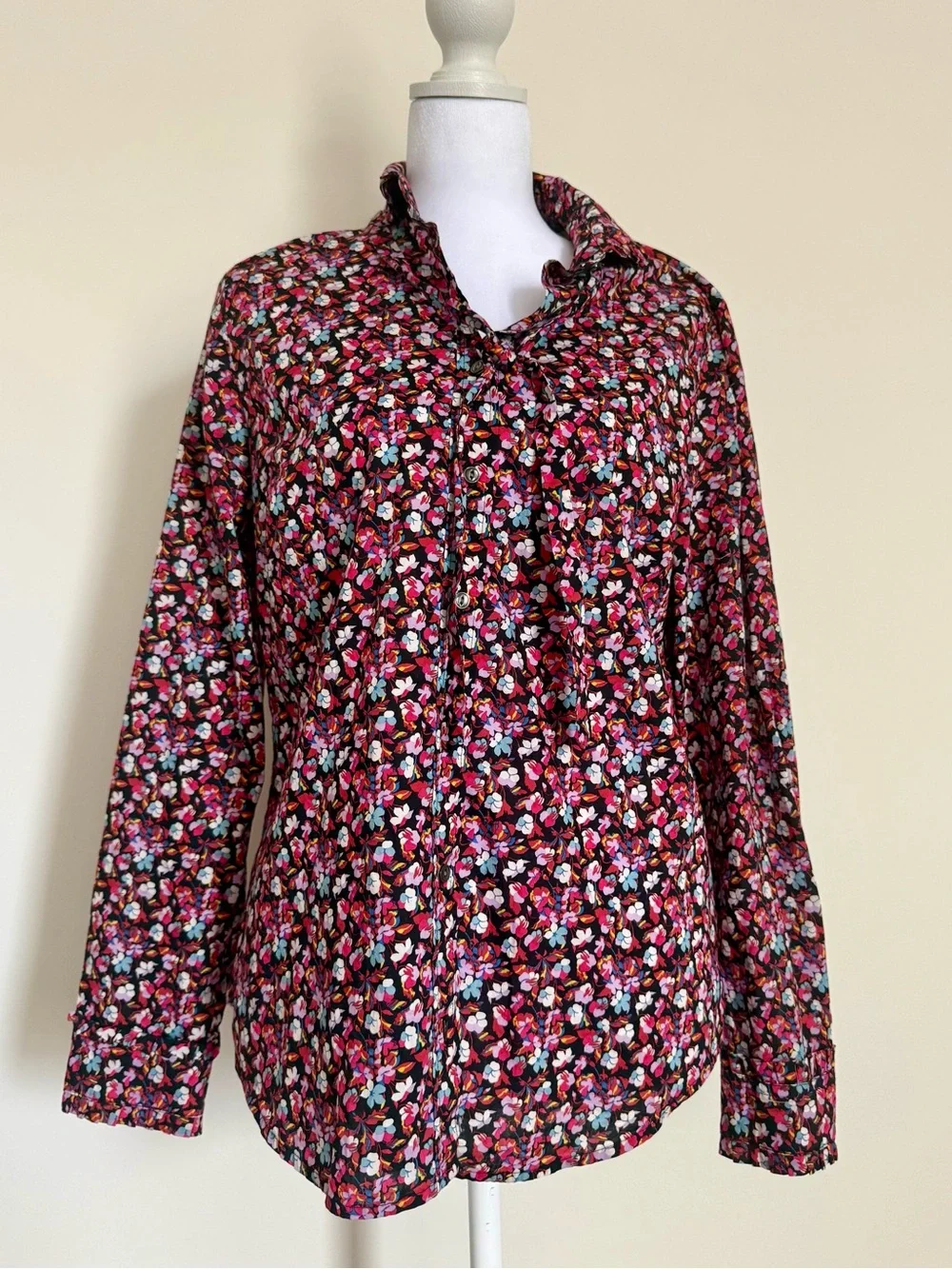 J. Crew Liberty Floral Button-Down Shirt size 8 women’s 100% cotton